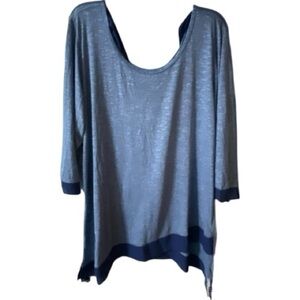 Simply Noelle Tunic, Sz XXL,2X, 16,18, Viscose, Tiered, Shark-bite​​, NWOT